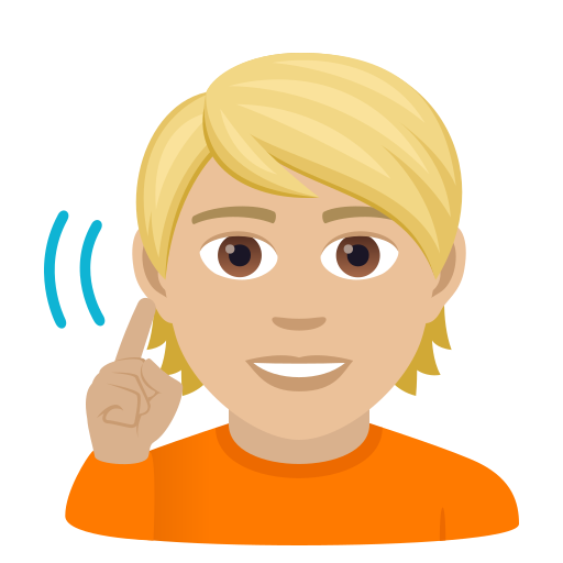 Deaf Person: Medium-Light Skin Tone on JoyPixels
