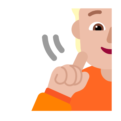 Deaf Person: Medium-Light Skin Tone on Microsoft Fluent