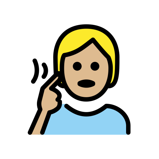 Deaf Person: Medium-Light Skin Tone on OpenMoji