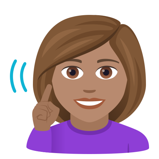 Deaf Woman: Medium Skin Tone on JoyPixels