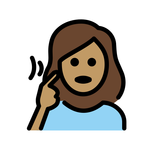 Deaf Woman: Medium Skin Tone on OpenMoji