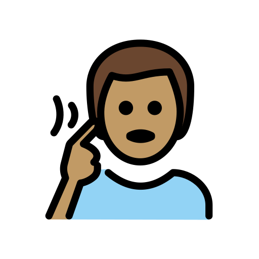 Deaf Man: Medium Skin Tone on OpenMoji