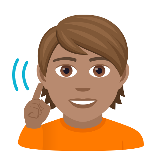 Deaf Person: Medium Skin Tone on JoyPixels