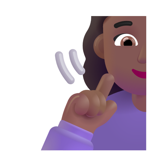 Deaf Woman: Medium-Dark Skin Tone on Microsoft 3D