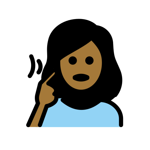 Deaf Woman: Medium-Dark Skin Tone on OpenMoji