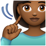 Deaf Woman: Medium-Dark Skin Tone on WhatsApp
