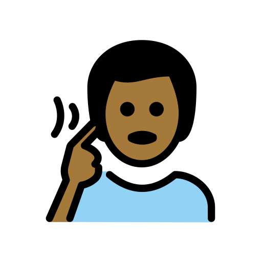 Deaf Man: Medium-Dark Skin Tone on OpenMoji