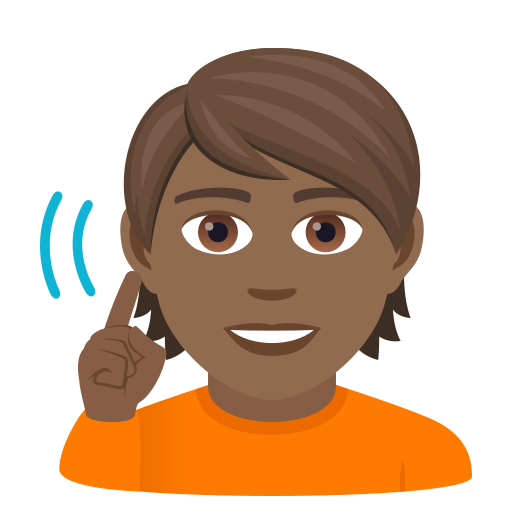 Deaf Person: Medium-Dark Skin Tone on JoyPixels