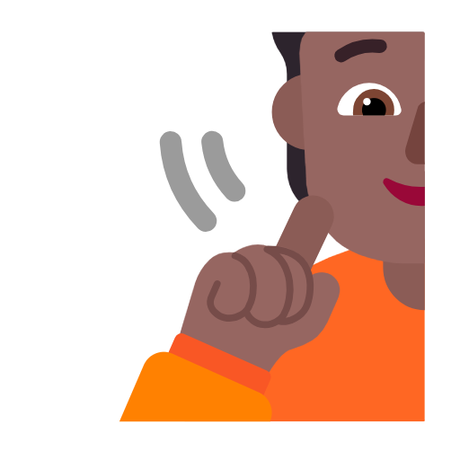 Deaf Person: Medium-Dark Skin Tone on Microsoft Fluent