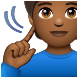 Deaf Person: Medium-Dark Skin Tone on WhatsApp