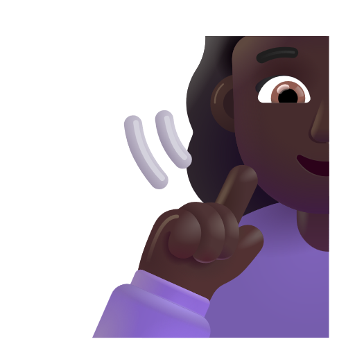 Deaf Woman: Dark Skin Tone on Microsoft 3D