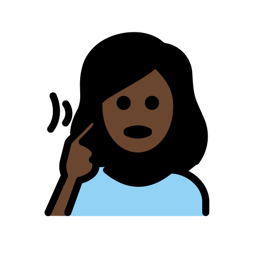 Deaf Woman: Dark Skin Tone on OpenMoji