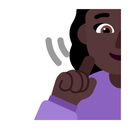Deaf Man: Dark Skin Tone on Microsoft Fluent
