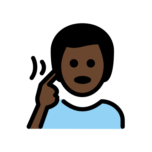 Deaf Man: Dark Skin Tone on OpenMoji