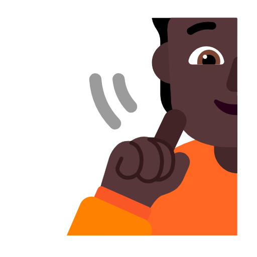 Deaf Person: Dark Skin Tone on Microsoft Fluent