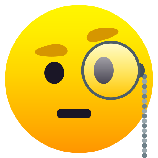 Face With Monocle on JoyPixels