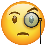Face With Monocle on WhatsApp