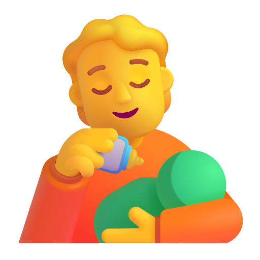 Person Feeding Baby on Microsoft 3D