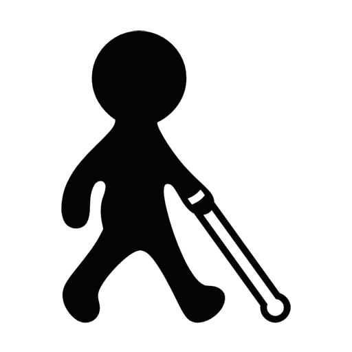 Person With White Cane Facing Right on Noto Emoji
