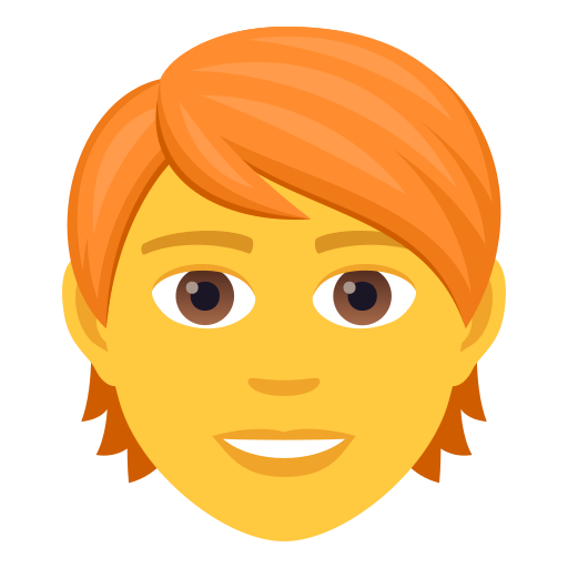 Person: Red Hair on JoyPixels