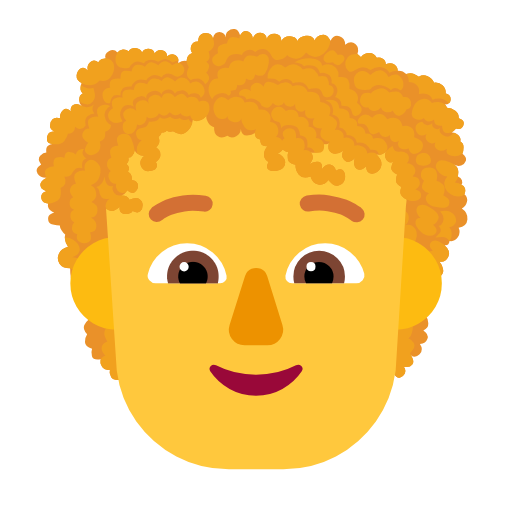 Person: Curly Hair on Microsoft Fluent