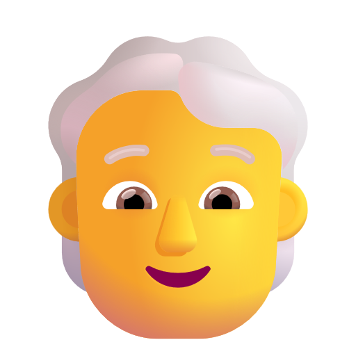 Person: White Hair on Microsoft 3D