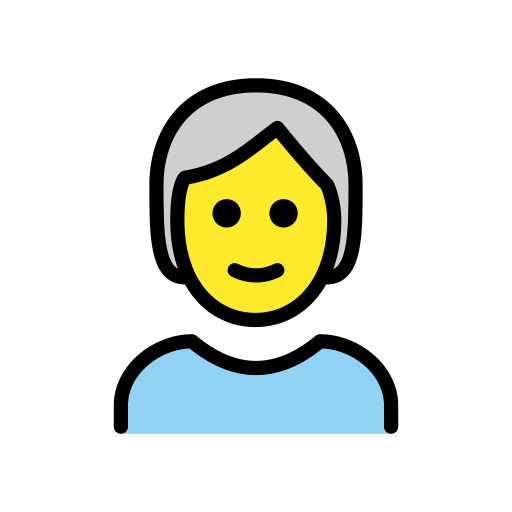 Person: White Hair on OpenMoji