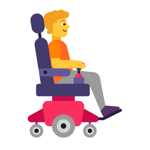 Person In Motorized Wheelchair Facing Right on Microsoft Fluent