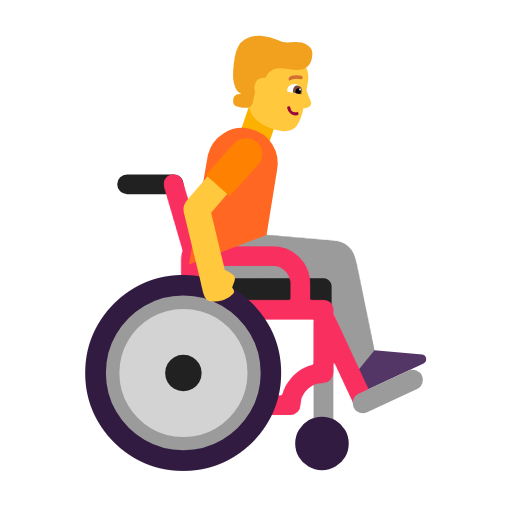 Person In Manual Wheelchair Facing Right on Microsoft Fluent