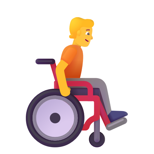 Person In Manual Wheelchair Facing Right on Microsoft 3D