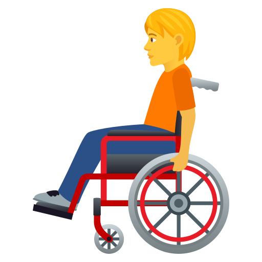 Person In Manual Wheelchair on JoyPixels