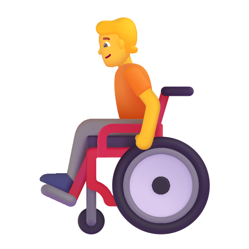 Person In Manual Wheelchair on Microsoft 3D