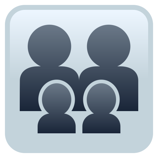 Family: Adult, Adult, Child, Child on JoyPixels