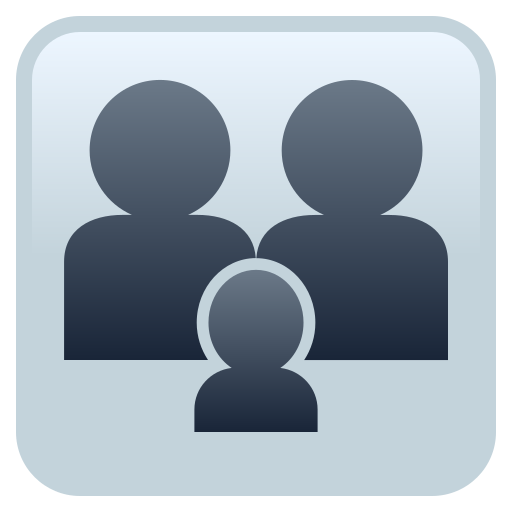 Family: Adult, Adult, Child on JoyPixels