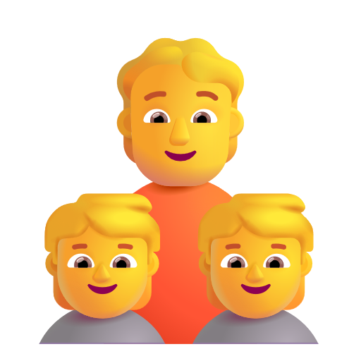 Family: Adult, Child, Child on Microsoft 3D