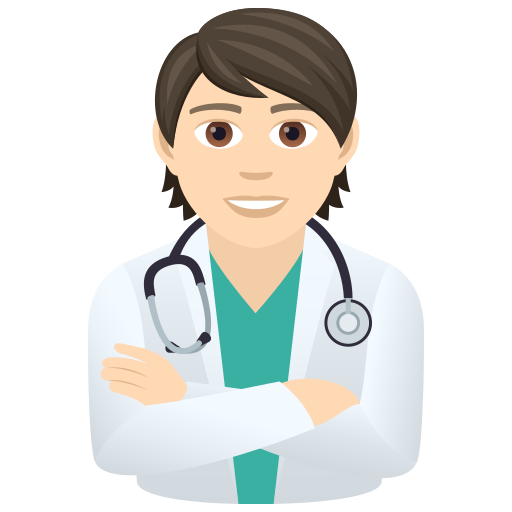 Health Worker: Light Skin Tone on JoyPixels