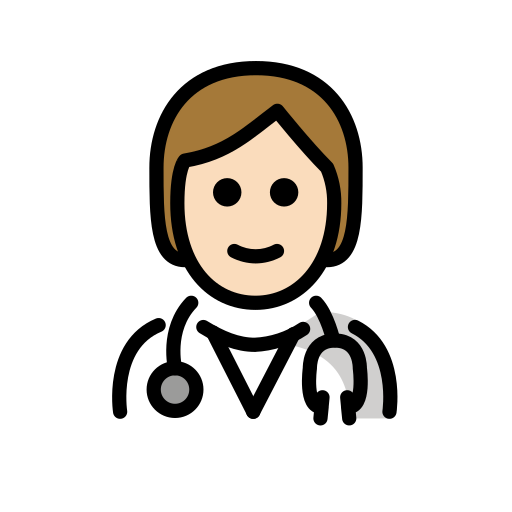 Health Worker: Light Skin Tone on OpenMoji