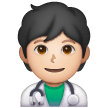 Health Worker: Light Skin Tone on Samsung