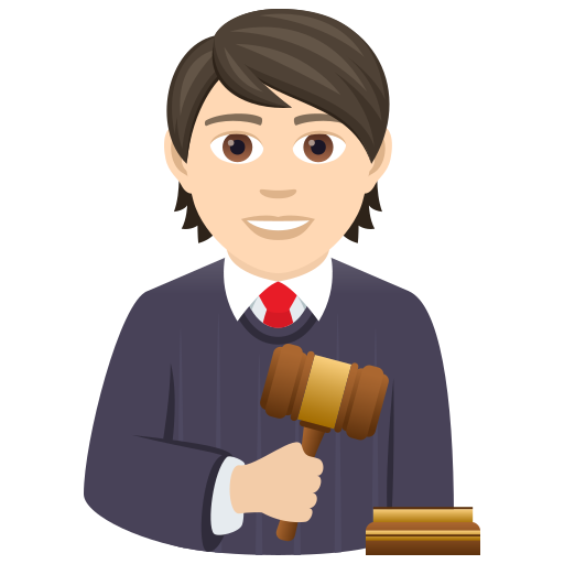 Judge: Light Skin Tone on JoyPixels