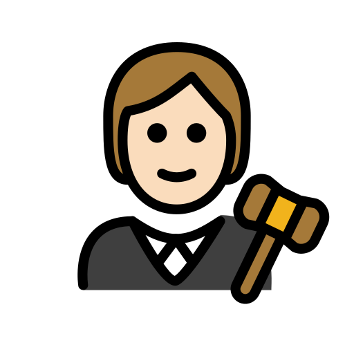 Judge: Light Skin Tone on OpenMoji