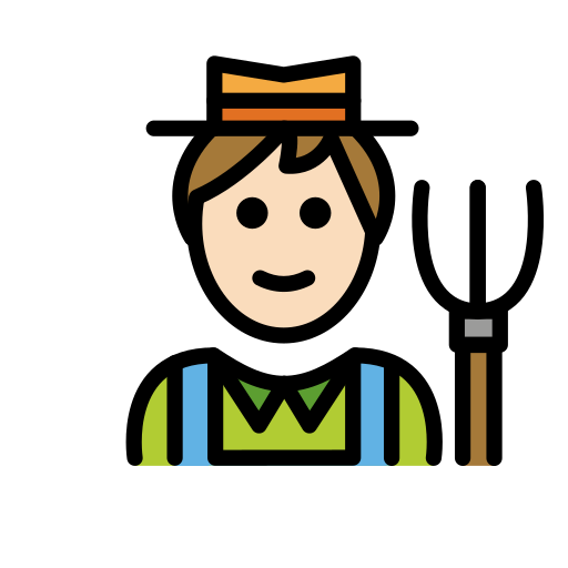 Farmer: Light Skin Tone on OpenMoji