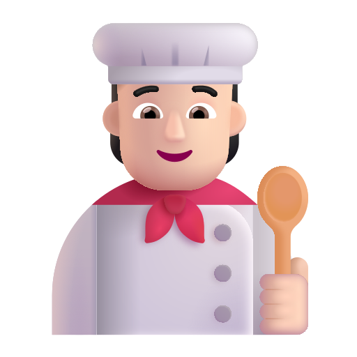 Cook: Light Skin Tone on Microsoft 3D