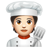 Cook: Light Skin Tone on WhatsApp