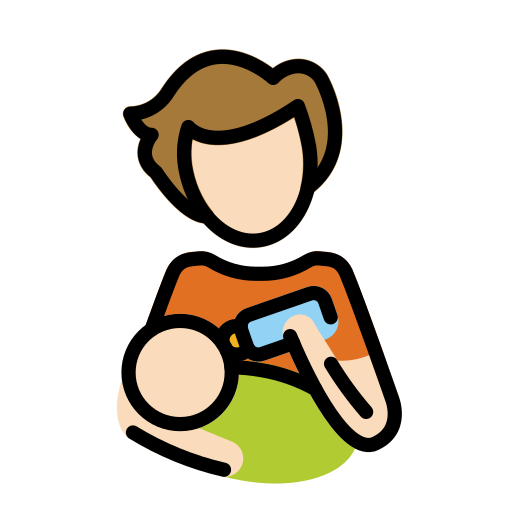 Person Feeding Baby: Light Skin Tone on OpenMoji