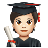 Student: Light Skin Tone on WhatsApp