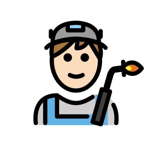 Factory Worker: Light Skin Tone on OpenMoji