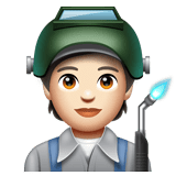Factory Worker: Light Skin Tone on WhatsApp