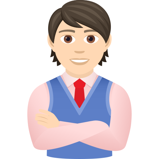 Office Worker: Light Skin Tone on JoyPixels