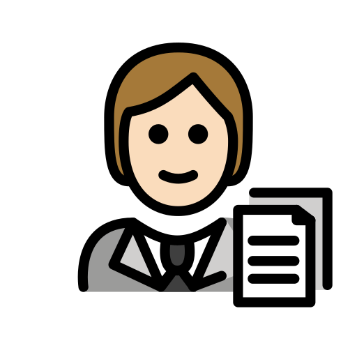 Office Worker: Light Skin Tone on OpenMoji