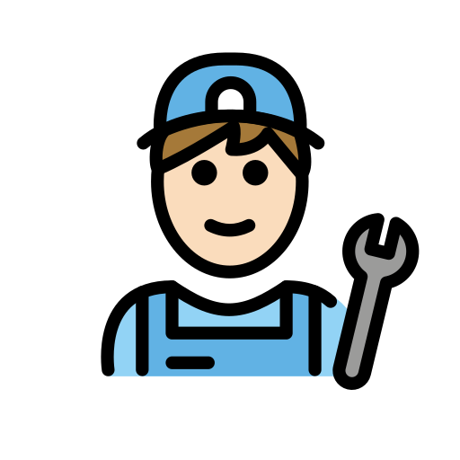 Mechanic: Light Skin Tone on OpenMoji